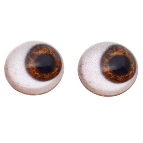 High Domed Side Glance Brown Human Glass Eyes Handmade Glass Eyes