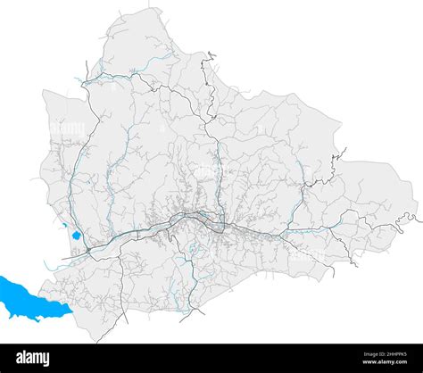 Tuzla Cantón De Tuzla Mapa Vectorial De Alta Resolución Bosnio