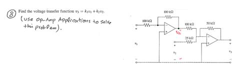 Solved 8 Find The Voltage Transfer Function Chegg