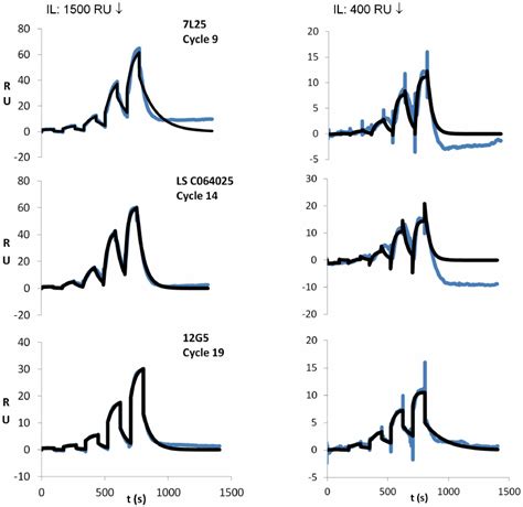 Spr Sensorgrams Obtained By Kinetic Screening Of Three Different Types