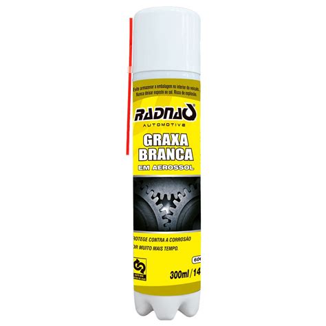 Graxa Branca Aerosol 300Ml Corrente Moto Rolamentos Esteira Industrial