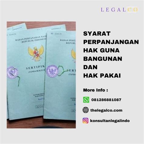 Syarat Perpanjangan Hak Guna Bangunan Dan Hak Pakai The Legal Co