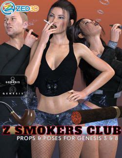 Z Smoke And Cigars Props And Poses For Genesis D Models For Daz