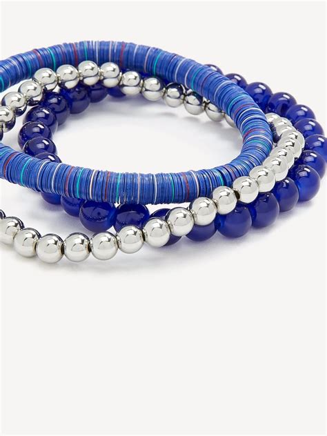 Assorted Stretch Beaded Bracelets Set Of 3 Penningtons