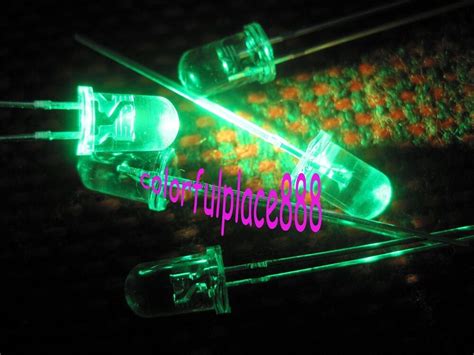 Pcs Mm Green Round High Power Super Bright Mcd Water Clear