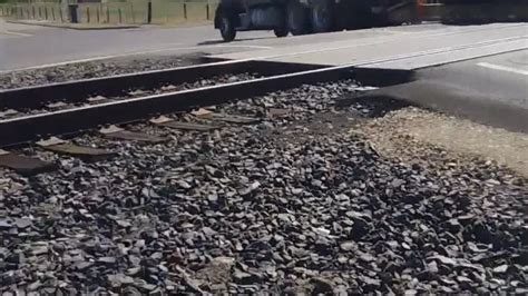 Train Collides With Stuck Semi Truck S Trailer Buzz Videos