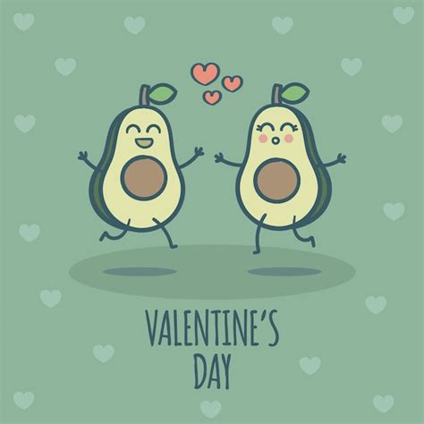 Premium Vector Cute Couple Avocados In Love