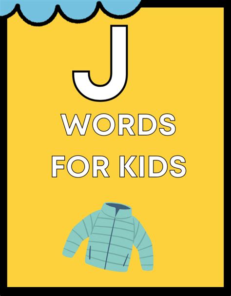 Letter J Word List For Kids - ReadingVine