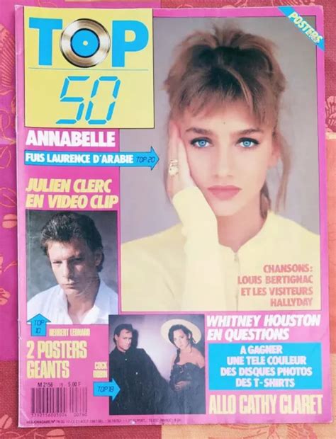 Magazine Top 50 76 Sans Poster Whitney Houston Johnny Hallyday Madonna