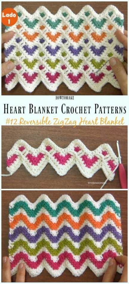 Crochet Afghan Reversible 44 Ideas Crochet Heart Blanket Heart Blanket Crochet Pattern