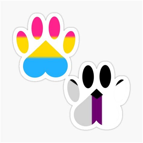 Pan Demisexual Pride Paws Sticker By Shaneisadragon Redbubble