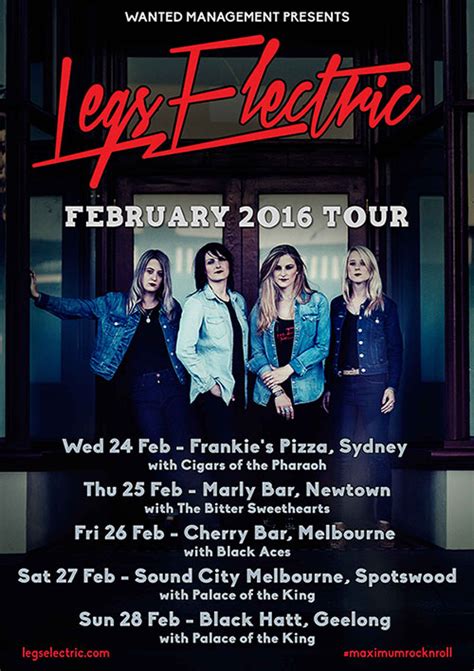 Legs Electric Announce Oz Shows