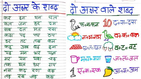 Two Letter Words Learn Hindi Hindi Worksheets Hindi Words Matra