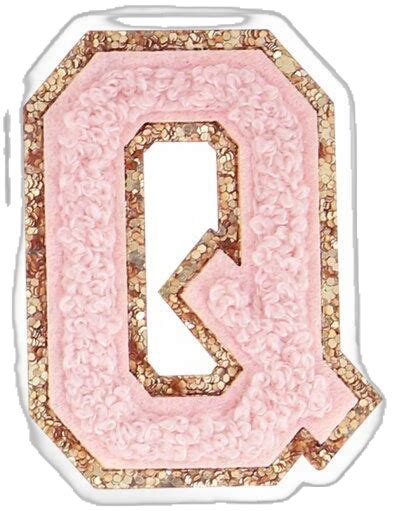 Preppy Light Pink Varsity Letter Q Artofit