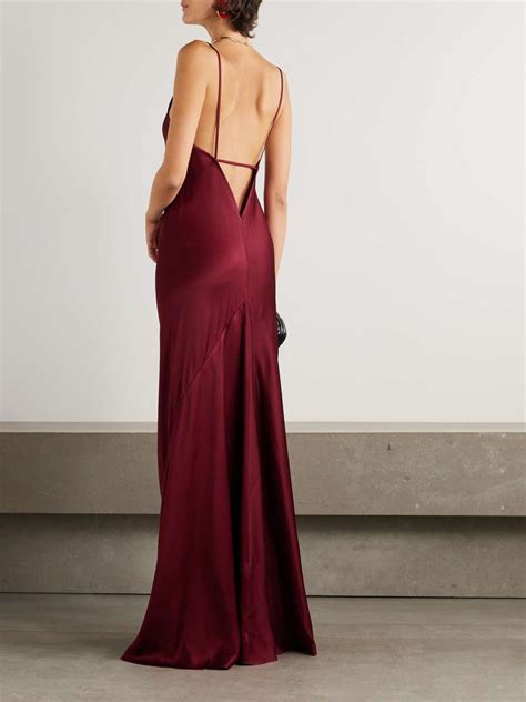 Victoria Beckham Cami Open Back Satin Gown Net A Porter