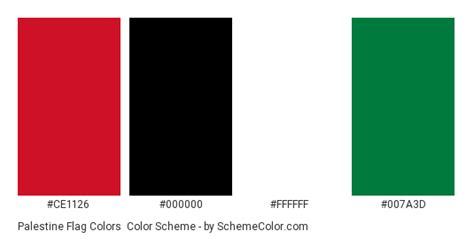 Palestine Flag Colors » Country Flags » SchemeColor.com