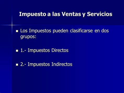 Ley Sobre Impuesto A Las Ventas Y Servicios Decreto Ley No De Ppt