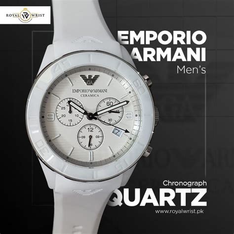 Emporio Armani Men S Chronograph White Dial Watch Ar Royalwrist Pk