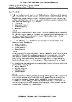 Calaméo Pathophysiology 7th Edition Jacquelyn Banasik Test Bank