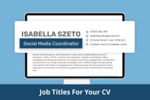 170+ Job Title Examples for Your CV