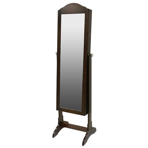 Chocolate Cheval Mirror Jewelry Armoire at Lowes.com