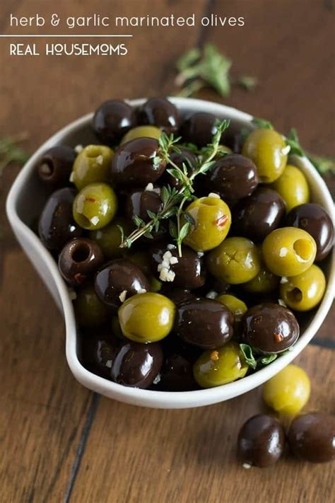 Herb And Garlic Marinated Olives ⋆ Real Housemoms