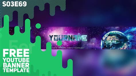 Free SPACE YouTube Banner Template | S03E69 - YouTube