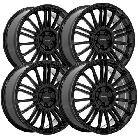 Set Of 4 Petrol Pe001 P1d 20x85 5x120 35mm Gloss Black Wheels Rims