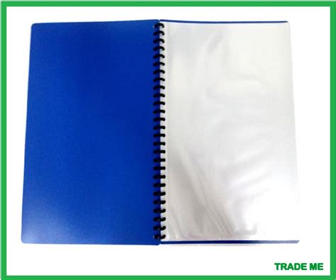 CLEARBOOK SPIRAL LONG With 20 Sheets Plastic Pockets Refillable 27