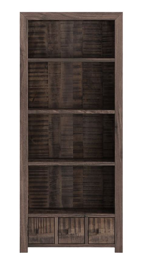 Cosmo Industrial Large Open Bookcase In Reclaimed Wood