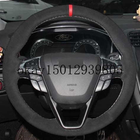 Funda De Ante Negro Para Volante De Coche Ford Fusion Mondeo