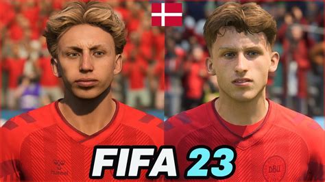 FIFA 23 ALL DENMARK PLAYER REAL FACES YouTube