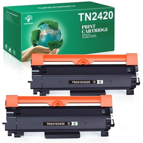 GREENSKY 2 NOIR Cartouche De Toner Compatible TN 2420 TN2420 TN2410