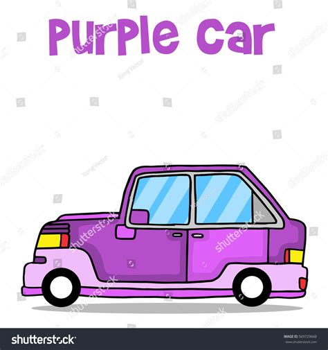 Purple Car Vector Art Illustration Collection Stock Vector (Royalty ...