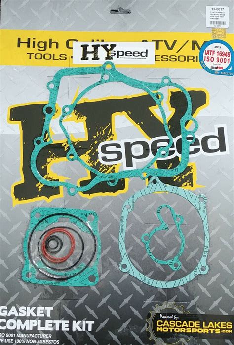 Hyspeed Complete Gasket Kit Top Bottom End Engine Set Yamaha Yz