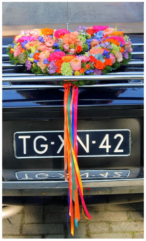 Auto Bloemstuk Bruidsboeket Bloemstukken Bruiloft