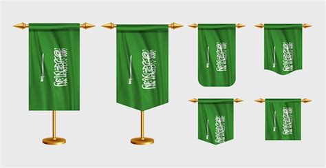 Ilustração vetorial gratuita da bandeira da arábia saudita Vetor Premium