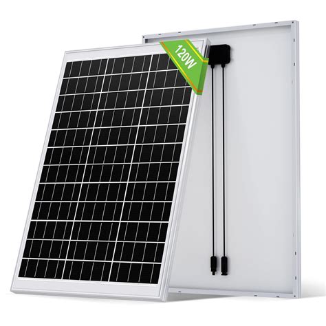 Eco Worthy Panneau Solaire Monocristallin W V Avec Cadre En