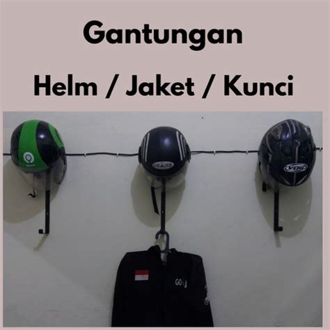 Jual Gantungan Helm Dinding Cantolan Jaket Kunci Motor Tembok