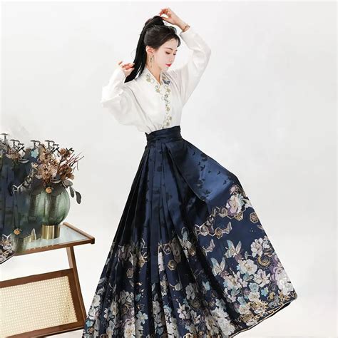 Camisa Hanfu Tradicional China Conjunto De Dos Piezas Con Falda De Cara