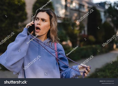 Portrait Unhappy Frustrated Blonde Woman Outdoor Stock Photo 2209142127 Shutterstock