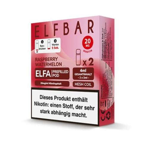 Elf Bar ELFA Raspberry Watermelon Prefilled Pod 2x2ml Jetzt Online Kaufen