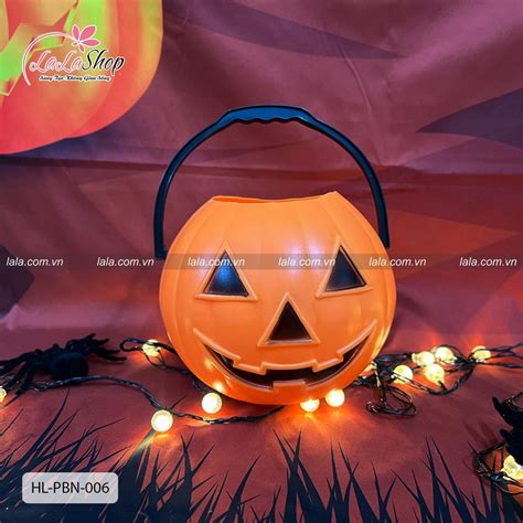 Phụ Kiện Halloween Giỏ Xách đựng Kẹo Bí Ngô Kinh Dị