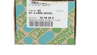50pcs Phoenix Contact ST 4-HESI (5X20) 3036369 | eBay