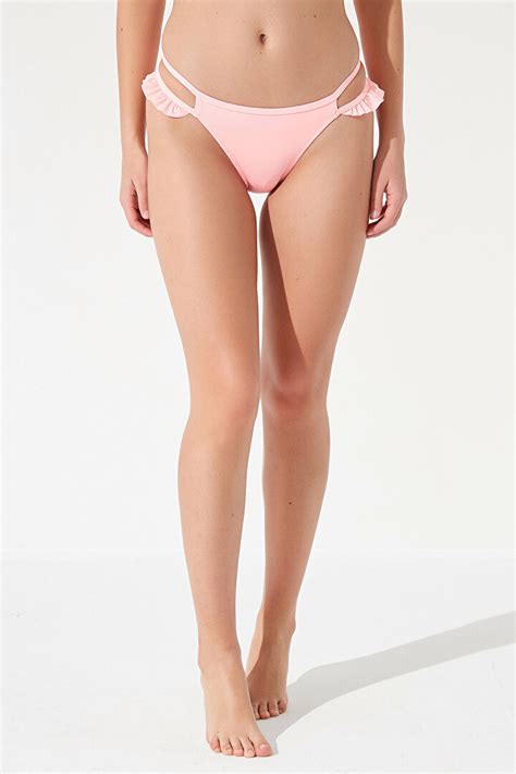 Açık Pembe Miami Frill Side Bikini Altı PLN4L8JF20IY LP2 Açık Pembe