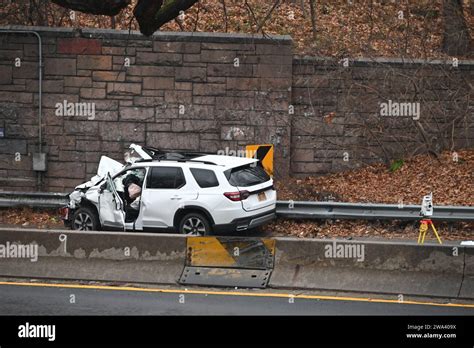 One Of The Vehicles Involved In The Crash Seen At The Scene Four