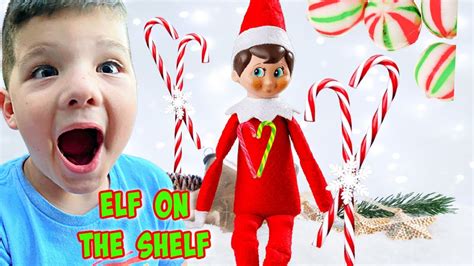 Elf On The Shelf Candy Cane Scavenger Hunt With Caleb And Mommy Youtube