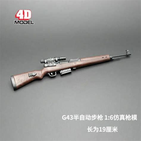 6pcs 1 6 4D 98K RPG SVT 40 M200 G43 Rifle Assembly Gun Model Toy Fit 12