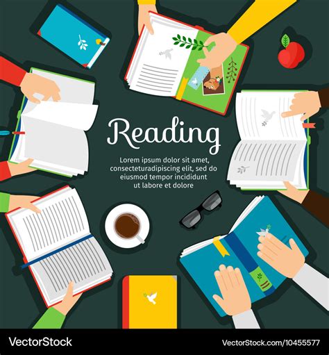 Reading Club Royalty Free Vector Image Vectorstock