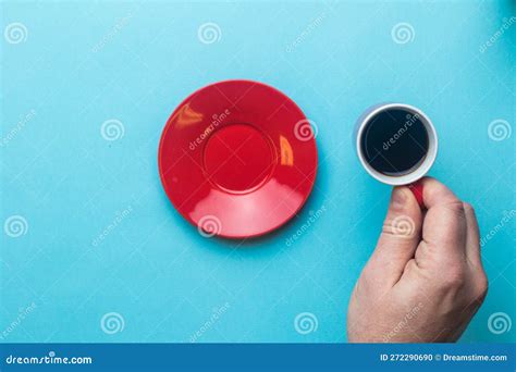 Espresso Coffee In A Red Cup Stock Photo Image Of Human Hold 272290690